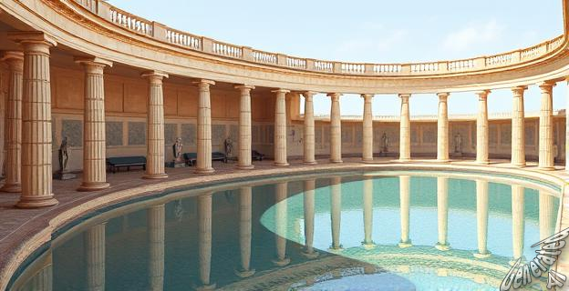 Un complejo termal de más de cincuenta metros de longitud