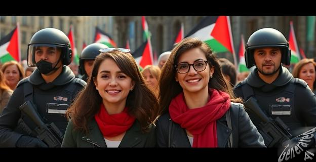 Irene Montero e Ione Belarra llevaron un guardaespaldas personal cada una durante la manifestación