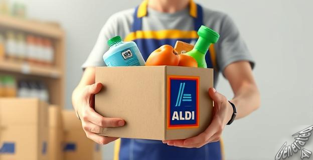 Aldi dona productos no vendidos a bancos de alimentos a través de su asociación con Feeding America.