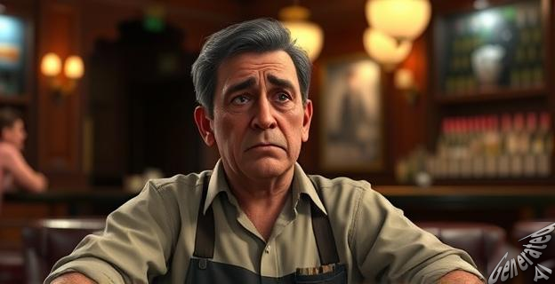 Eduardo García vive sin recursos y trabaja como camarero