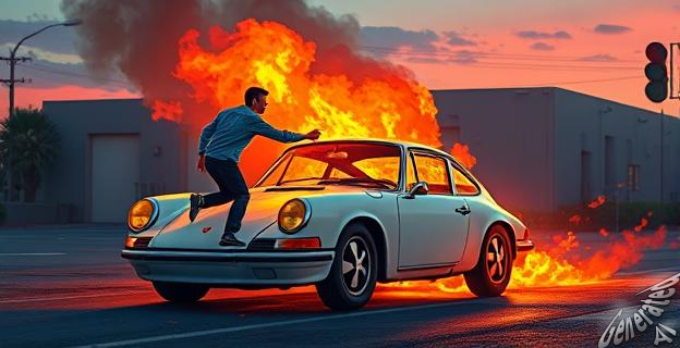 El dueño del coche priorizó salvar su Porsche 911 S/T valorado en 500.000 euros