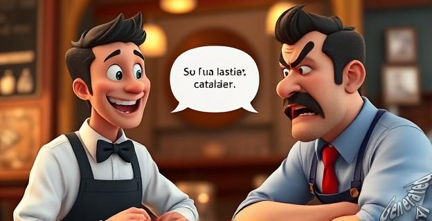 Un camarero habla en español