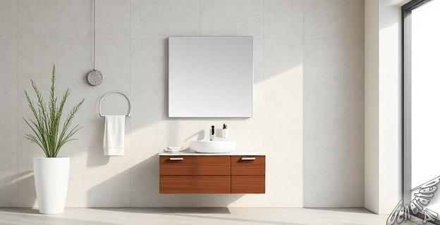 Un mueble de baño con espejo y lavabo por 210 euros