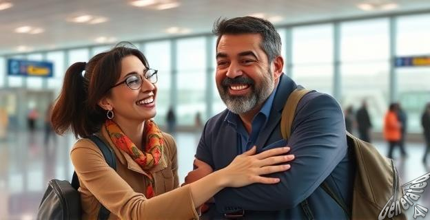 Se reencontraron en un aeropuerto de Galicia