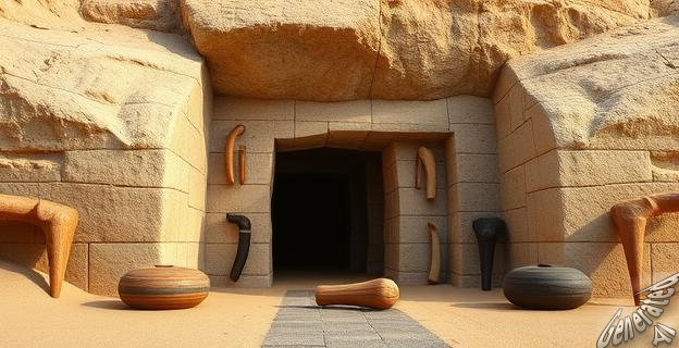Tres tumbas de 1.500 años de antigüedad con objetos funerarios de ébano y hueso con rasgos africanos