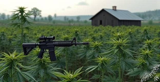 Se incautaron 2.072 plantas de marihuana y dos armas de fuego ilegales