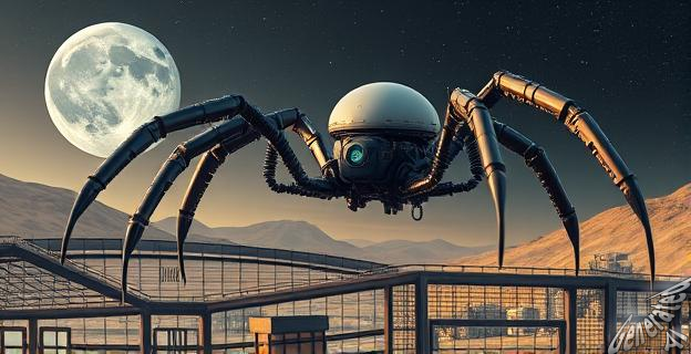 Una araña robot llamada Charlotte que imprime casas