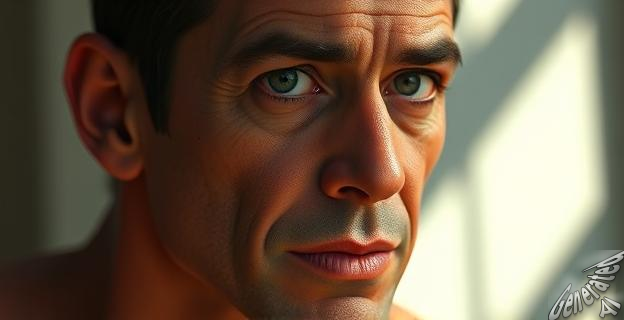 Desgaste físico visible en su rostro