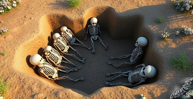 más de 150 esqueletos de legionarios o gladiadores