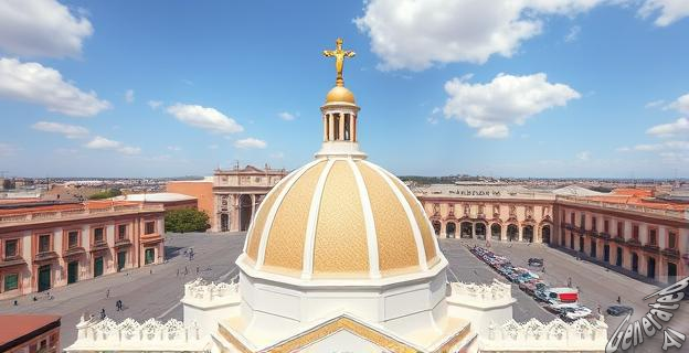 La Iglesia del Cristo del Valle es un templo barroco del siglo XVIII con una descomunal cúpula que se alza hasta 50 metros sobre el suelo.