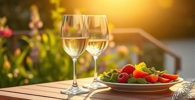 un blanco o rosado es perfecto para un aperitivo o un plato ligero en verano