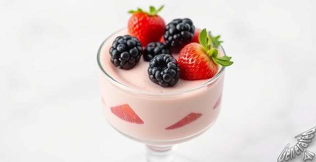 Se puede preparar con 300 gramos de frutos rojos y 250 gramos de queso crema