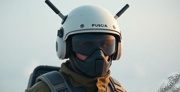 Un casco con antenas que intercepta la señal de vídeo de los drones
