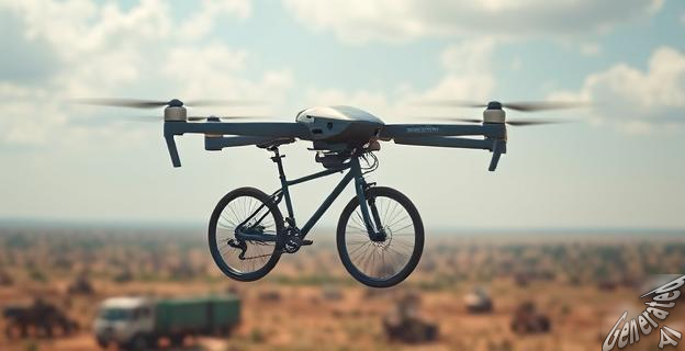 Drones están siendo utilizados para enviar bicicletas eléctricas a soldados atrapados