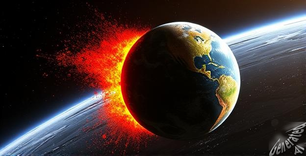 La Luna se formó a partir de la colisión de un cuerpo del tamaño de Marte con la Tierra primitiva