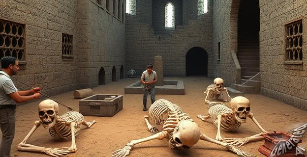 Más de veinte esqueletos humanos