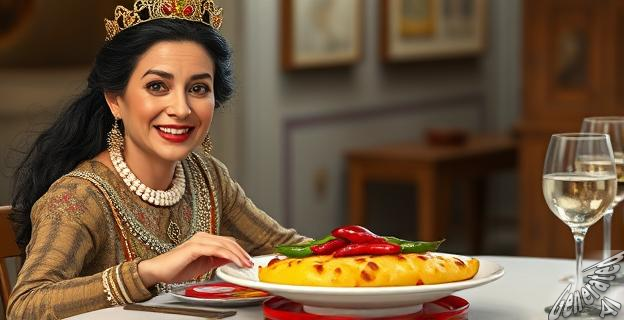 Pimientos asados del piquillo y tortilla de patatas