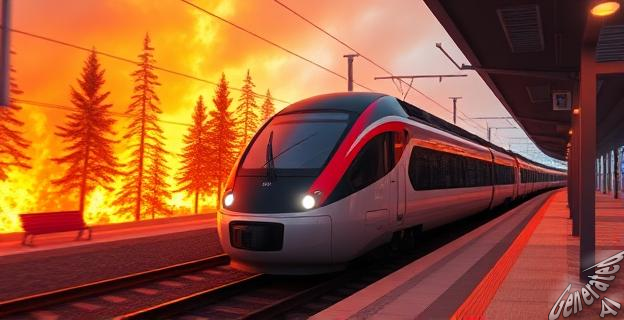 La línea de alta velocidad entre Madrid y Galicia está suspendida debido a incendios en Ourense