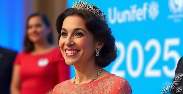 Letizia asistió a los Premios Unicef España 2025 con un estilismo de Hugo Boss en color coral