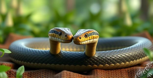 La cabeza derecha asume el control del cuerpo y acapara toda la comida