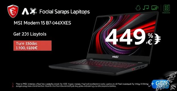 El MSI Modern 15 B7M-041XES está disponible por 449 euros con una rebaja de 100 euros