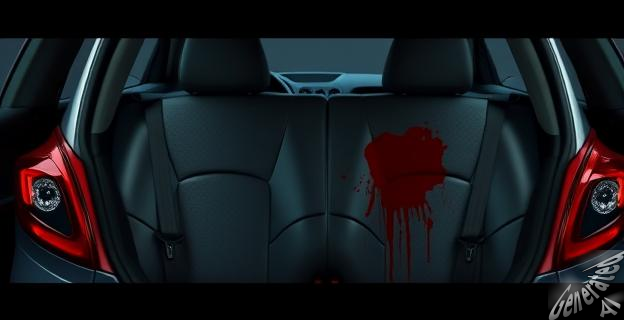 Se detectó una reacción compatible con sangre en el asiento trasero del Opel Corsa