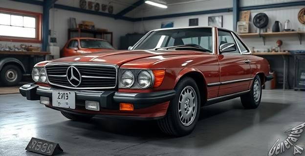 Un Mercedes-Benz 500 SL R107 de 1982 con solo 68 kilómetros