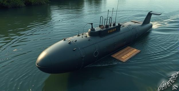 El Gran Pez Negro puede sumergirse y desplazarse bajo el agua a una velocidad de cuatro nudos