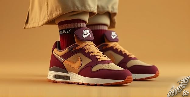 Nike LD-1000 en color borgoña y detalles panna cotta