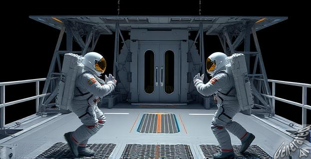 Los astronautas practicaron el uso de cestas de salida de emergencia