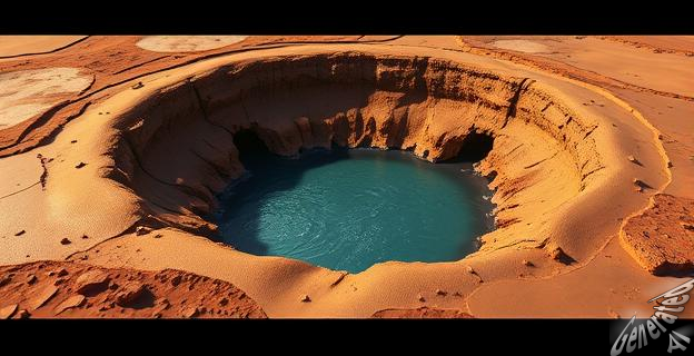 Agua subterránea y cuevas kársticas en Marte