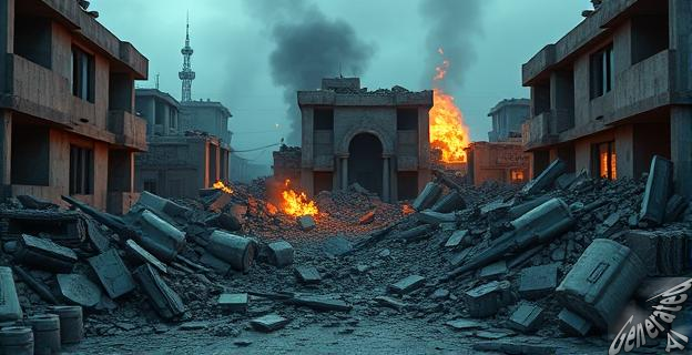 Utilizó escombros reales y balas auténticas