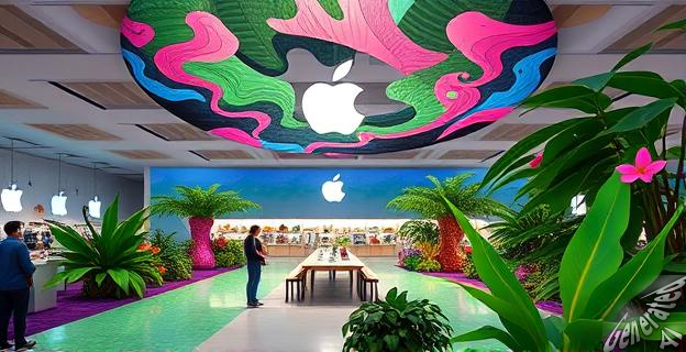 La tienda Apple Miami Worldcenter cuenta con un diseño biofílico y espacios verdes