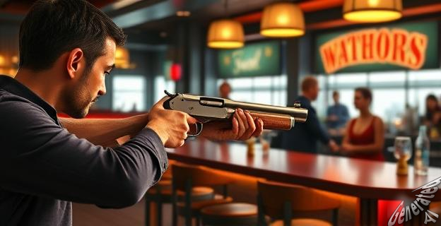 Un hombre fue detenido por amenazar con una escopeta simulada a una camarera