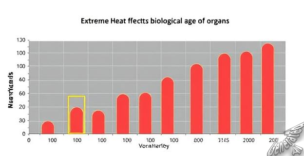 El calor extremo acelera la edad biológica de los órganos en 0,031 años por cada 1,3 °C de aumento en la exposición térmica