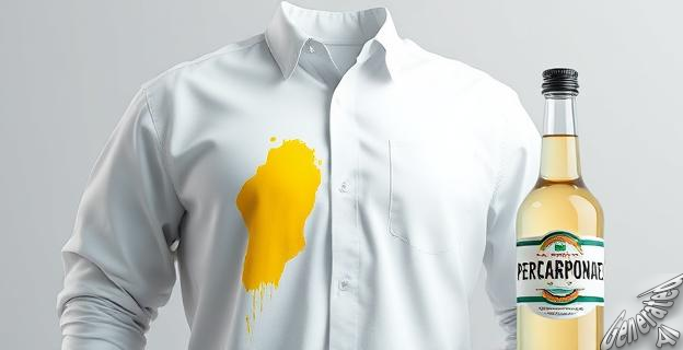 Utilizar percarbonato y vinagre para eliminar manchas amarillas