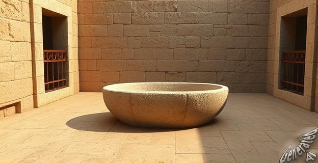 La bañera monumental de piedra de gabina data del siglo III a.C.