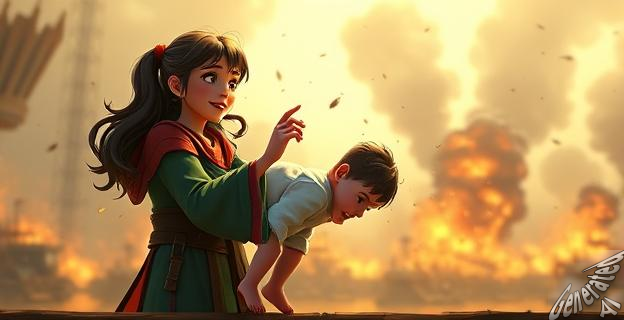 Demerzel se sacrifica para salvar al bebé