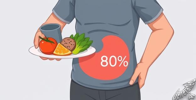 La regla del 80% es una práctica milenaria que implica dejar de comer cuando el estómago está al 80% de su capacidad, lo que ayuda a mantener un peso saludable y prolonga la vida.