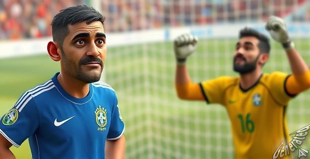 Penalti por manos de Matheus Martins