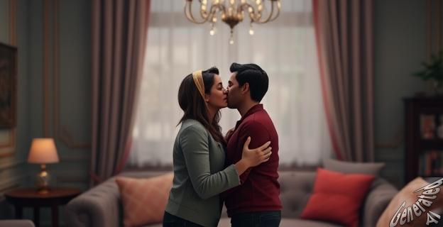 Irene besa a Damián