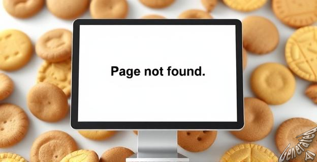 No hay explicación sobre la página no encontrada, solo política de cookies