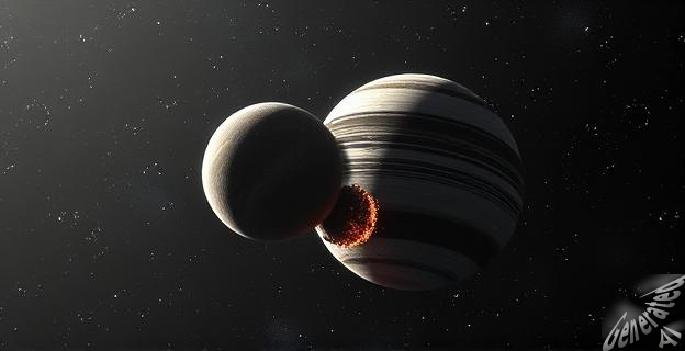 Un choque entre protoplanetas similares