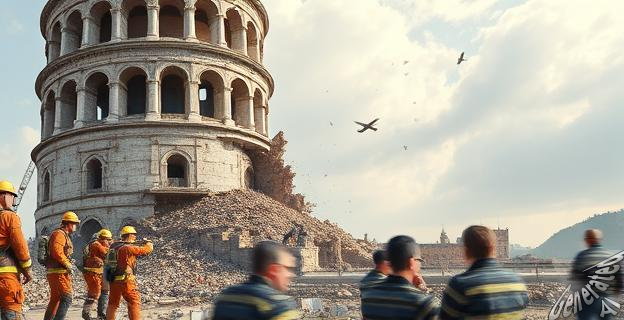 Cinco operarios heridos, uno grave