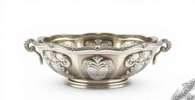 La palangana fue elaborada con una mezcla de plata europea y americana