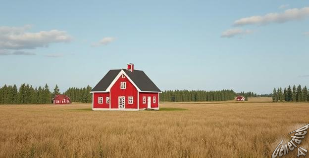 El color rojo de las granjas proviene del pigmento Falu rödfärg