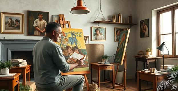 Se dedica al arte al cien por cien