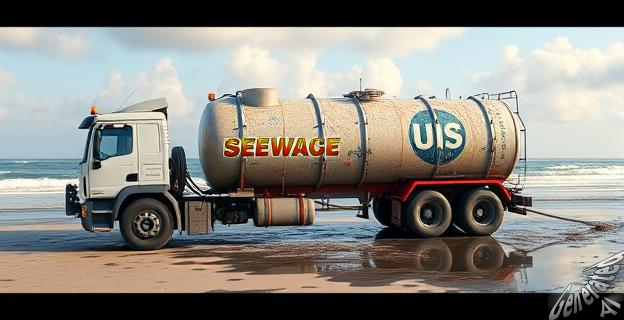 El camión transportaba 4.000 litros de aguas fecales