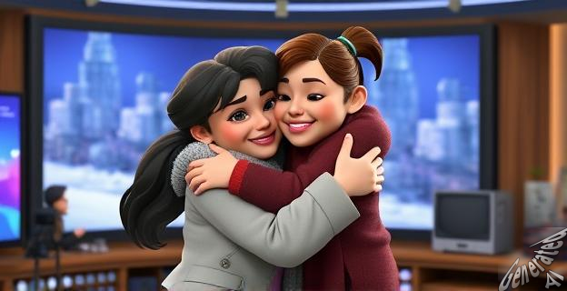 Se dieron un leve abrazo sin mucho entusiasmo