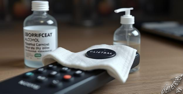 Limpia el mando de la tele una vez por semana con alcohol isopropílico al 70%